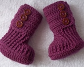 Crochet baby booties for newborn, 0 to 3 month or  3 to 6 months- CHOOSE your SIZE and COLOUR