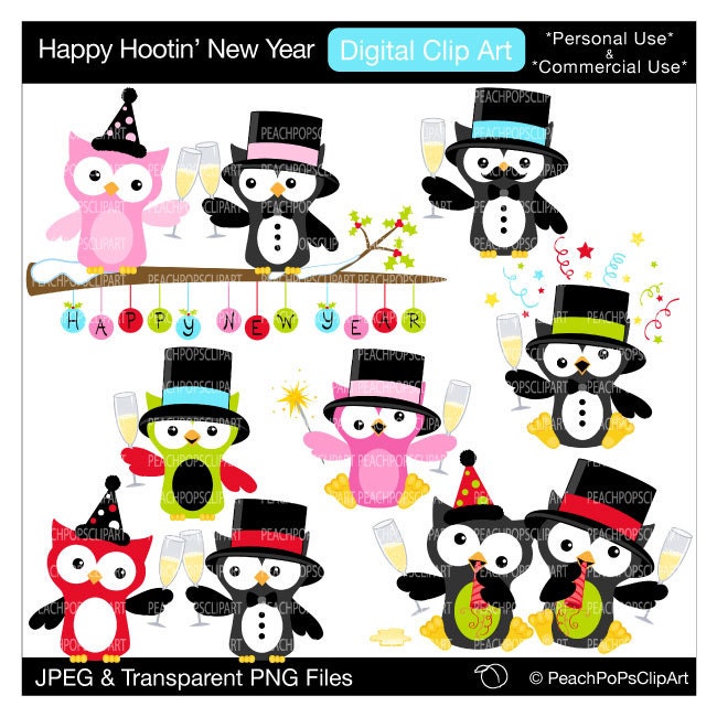 new year's owl clipart - photo #6