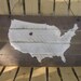 Hand Painted United States Map Hanging Wall Decor