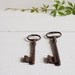 Antique French skeleton keys, Two beautiful old keys
