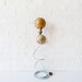 Vintage Industrial Lamp Lighting - Safari Spiral Sconce Clip Clamp Light w/ Pale Blue