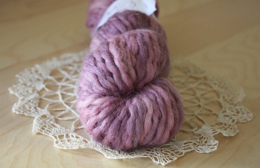 Hand Dyed Yarn / Super Bulky / Sugar Plum / Semisolid Wool