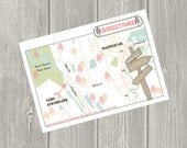 Vintage Summer Camp - Printable Wedding/Reception Map