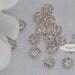 Dainty 20pcs 10mm RD173 Clear Rhinestone Embellishment Flatback Crystal Buttons Wedding Bridal bouquets invitations favors hair