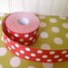 50 Yard Roll Red Polka Dot Paper Ribbon
