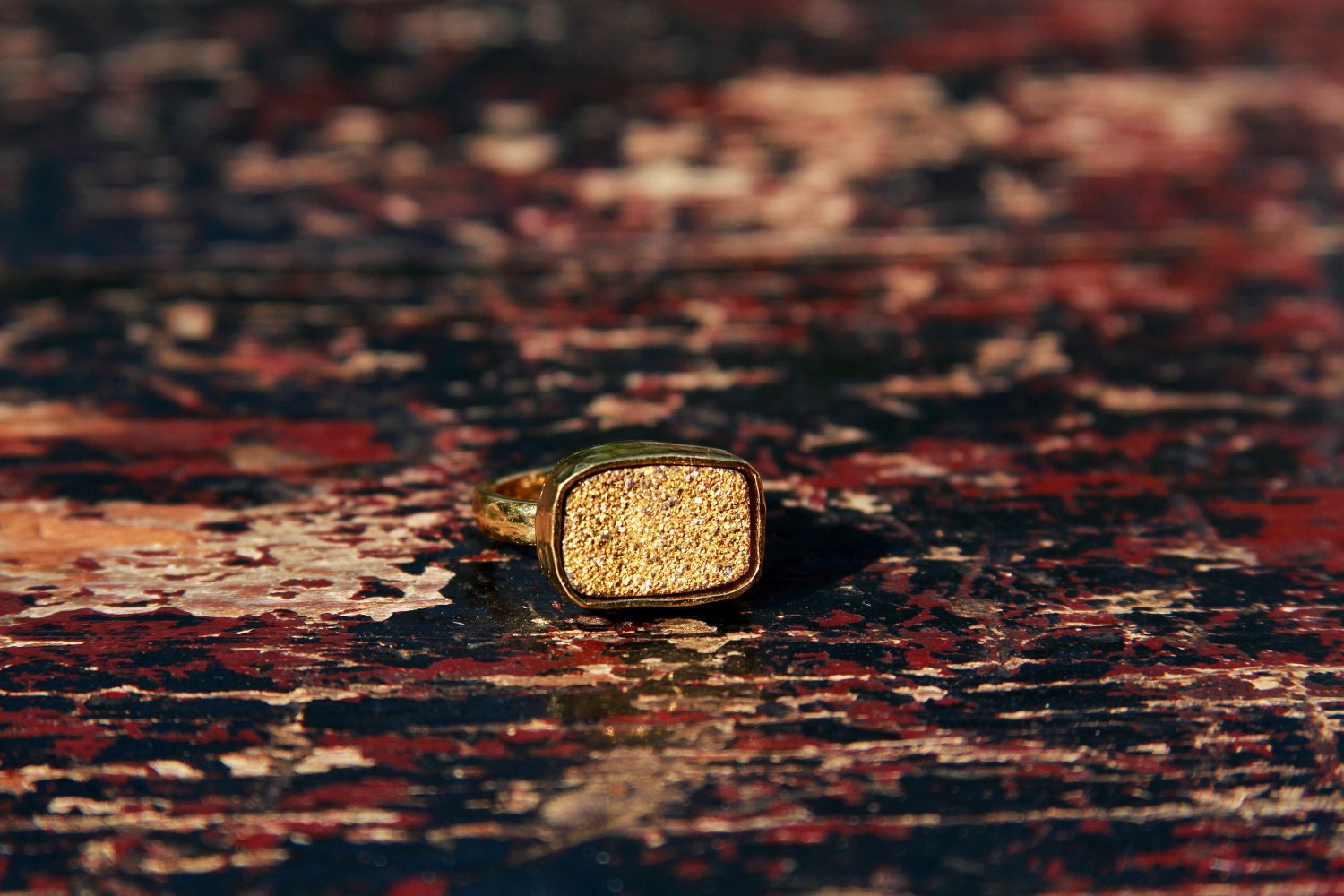 LUX DIVINE Stackable Druzy Ring
