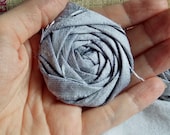 Silk Wedding Flowers Silver Fabric Flower Rosettes Silk Flowers