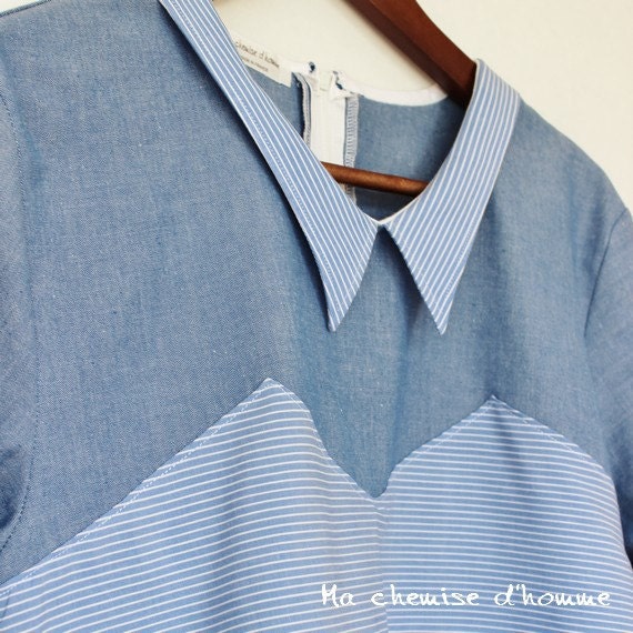 Recycled man's shirt - M/L  US 6/8 ( 38/40)