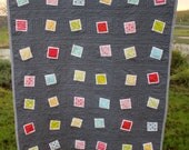 QUILT, Wonky Square Baby Crib Girl Quilt