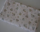 Darling Pastel Pink, Blue, and Yellow Bath Time Bear Baby Girl Flannel Fabric for Making Pajamas, Blankets, and Burp Cloths