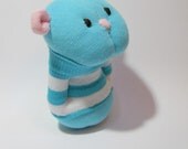 sock animal toy hamster stuffed creature blue kids animal doll