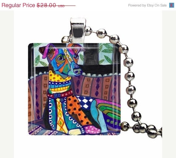 SALE ENDING - Jewelry Dog - Italian Greyhound Pendant Necklace Charm Necklace Dog Tag Jewelry Silver Glass Christmas Gift abstract - Weddin