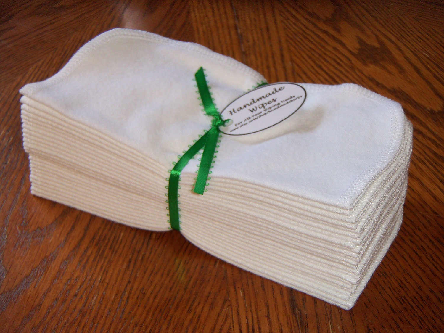 Cloth Baby Wipes, Reusable Cloth Wipes,  White Flannel Cloth Baby Wipes, Wash Cloths, Napkins, Set of 24
