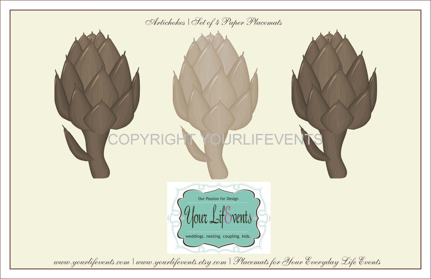 Printable Disposable Placemats / Instant Download Party Graphics DIY Printable Placemats Il_570xn
