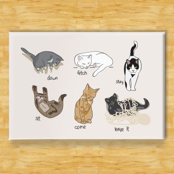 Cats Being Cats Magnet - Funny Cat Gift - Refrigerator Magnet