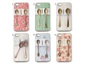You Choose -iPhone 4 / 4s Case. Whimsy Shabby Vintage Spoons. Unique colorful Accessory. Wedding / Anniversary Gift by PetekDesign