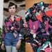 Vintage 90s Japanese Print Blouse Large