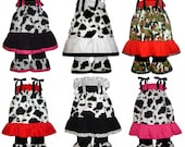 Pillowcase Dress & Pants Set Cow Farm Animal Boutique New 6/9m 12/18m 24m/2t 3t/4t 5/6 PAGEANT