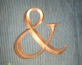 Free Shipping--Large 12" Gold Painted Distressed Ampersand--All Colors Available