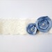 Something Blue Garter / Vintage Lace Garter / Blue Flower and Swarovski Crystal