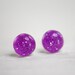 tiny globe in sparkly neon purple - 5mm - small pink stud earrings resin glitter