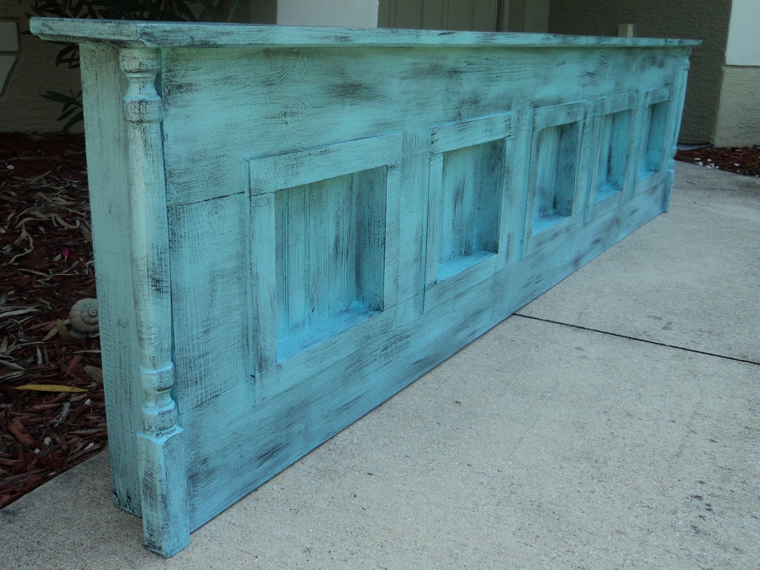King Size Headboard, Wall Mount, Primitive Fireplace Mantle Shelf, YOU CHOOSE COLOR