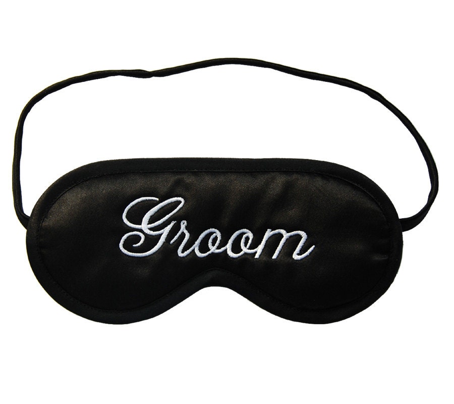 Groom Wedding Night  Sleep Mask - eye mask in Black And White