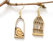 Bird outside the cage -earrings