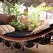 Black two lines Hammock, Hand Woven Natural Cotton with Special Fringe