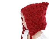 Valentine's Day baby Pixie hat, elf hat, hood baby girl, gnome hat, winter fashion, little red riding hood - LovelyKensie Valentine's Day baby Pixie hat, elf hat, hood baby girl, gnome hat, winter fashion, little red riding hood - LovelyKensie