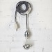 Textile cable lamp with switch and plug - grey