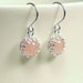 Petite earrings, rose quartz earrings - Argentium sterling silver