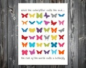 Printable 8x10 Butterfly Quote Print