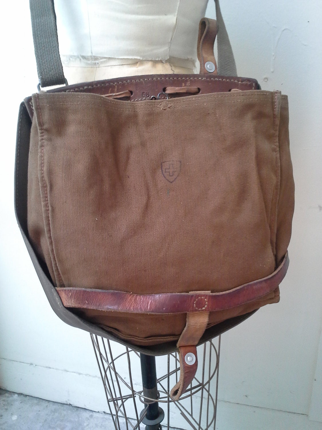Vintage Swiss Army Bread Bag Purse