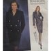 Donna Karan Coat Dress Pattern DKNY, Straight Cut, Double Breasted, Notched Collar, Vogue American Designer No. 1022 Size 8 10 12