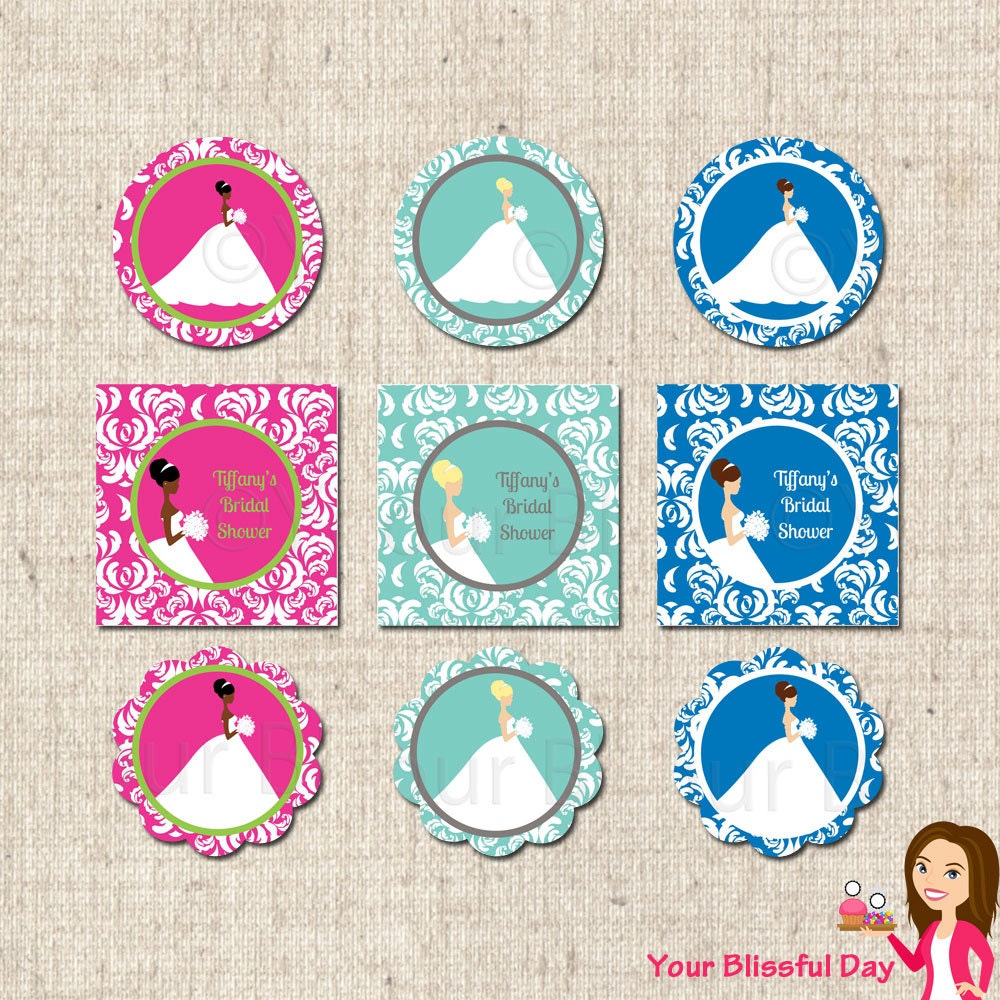 PRINTABLE Bridal Shower Party Circles (Customizable) Il_570xn