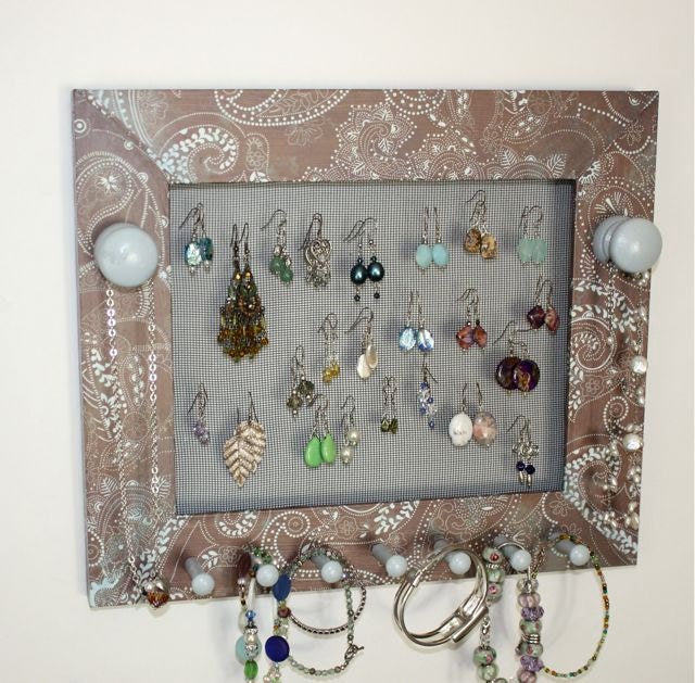 Screen Jewelry Wall Hanging Frame. by onthewallusa on Etsy