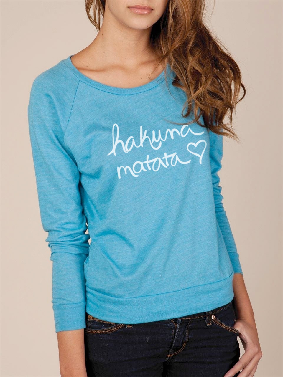 Hakuna Matata Eco Slouchy Long Sleeve Womens Sweatshirt