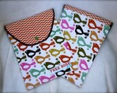 Birds and Chevron iPad case Snap Closure
