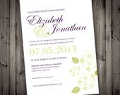 Elegant Hydrangea wedding Invitation