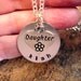 Daughter Necklace, Personalized Hand Stamped Charm Necklace, Daughter Necklace
