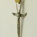 Angel Lexi Offers Her Love And Friendship - Repurposed Sterling Fork Tine, Brass, And PMC - Art Jewelry Pendant - 871