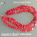 Natural lipstick red bamboo coral, gift idea, statement, multi-strand, big, bold, beaded, necklace, chunky, handmade