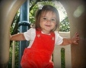 Clearance Sale - Sweet Potato Orange Velveteen - A Good Day OVERALLs