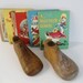 2 Vintage Child Wooden Shoe Molds - Childs Room Decor - Nursery - Bookends - Collectible