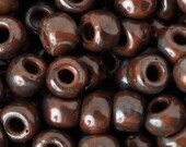 SEED BEADS-6/0 Round-Y305 HYBRID Terra Cotta Picasso-16 Grams