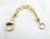 2 Inch Gold Filled Necklace Extender Curved Lobster Claw Clasp 10mm
