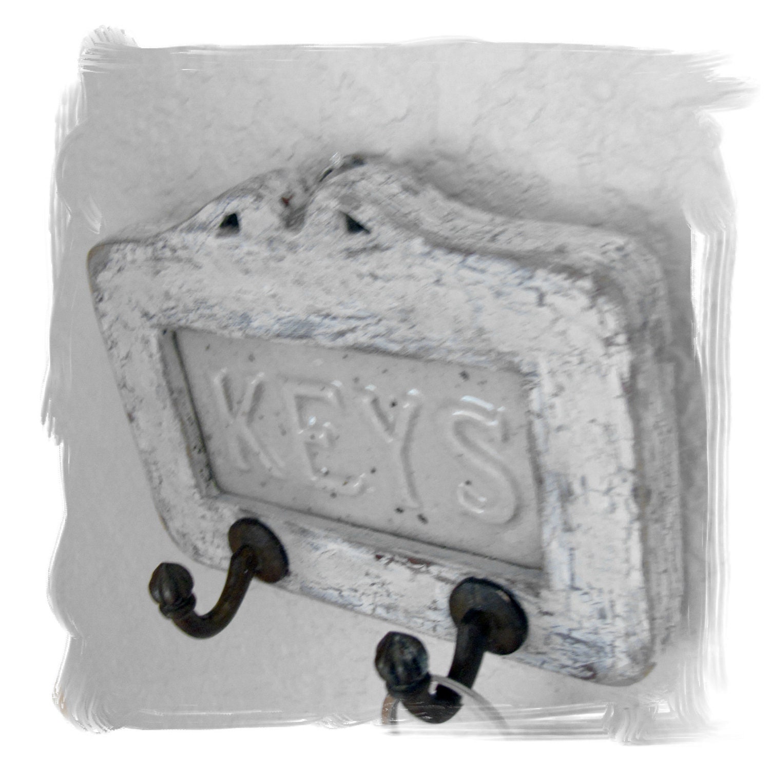 Cottage Chic Key Holder Painted