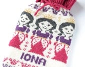 Personalized Knitted Princess Hot Water Bottle Cozy/ Cosy