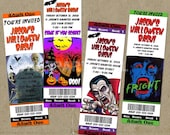 Halloween Party Ticket Style Invitations Digital Delivery - U Print